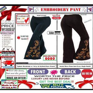 🛑 BULLY Fold Over PAISLEY ➕🆒 LEGGING PANT High Waist Embroidery 💸BUY NOW‼️🟢
